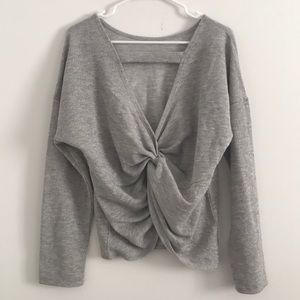 NWT Sprakle grey intricate back top
